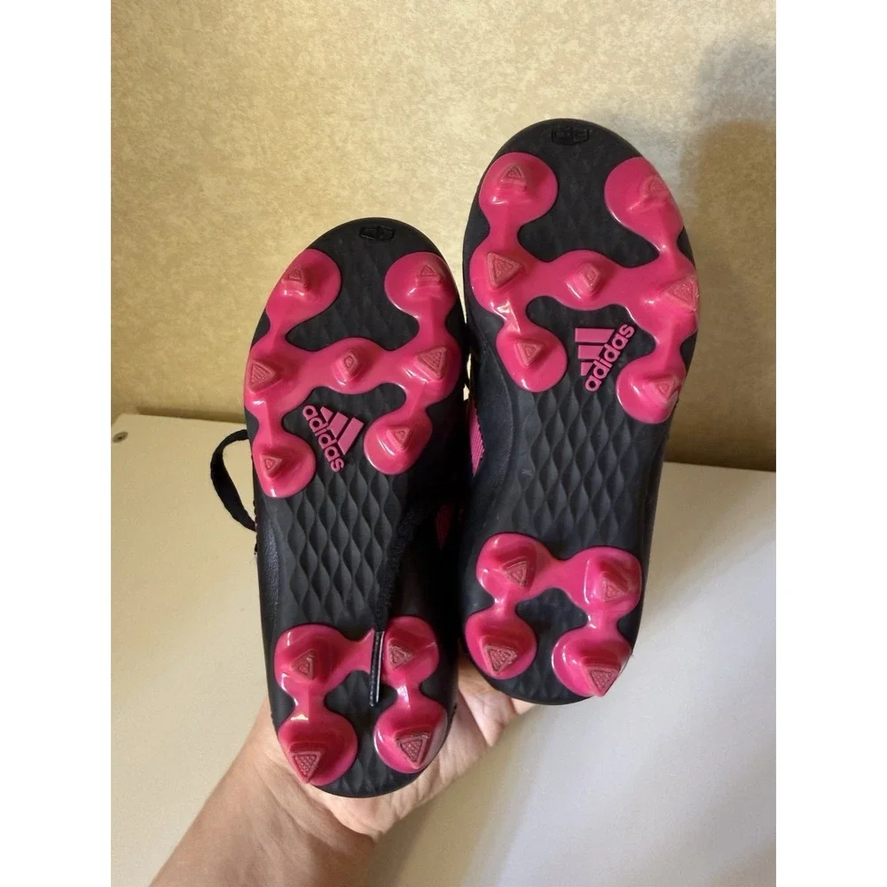 adidas Youth Soccer Cleats Black Pink 10K US Size Soccer Footwear for Youth - Picture 6 of 8